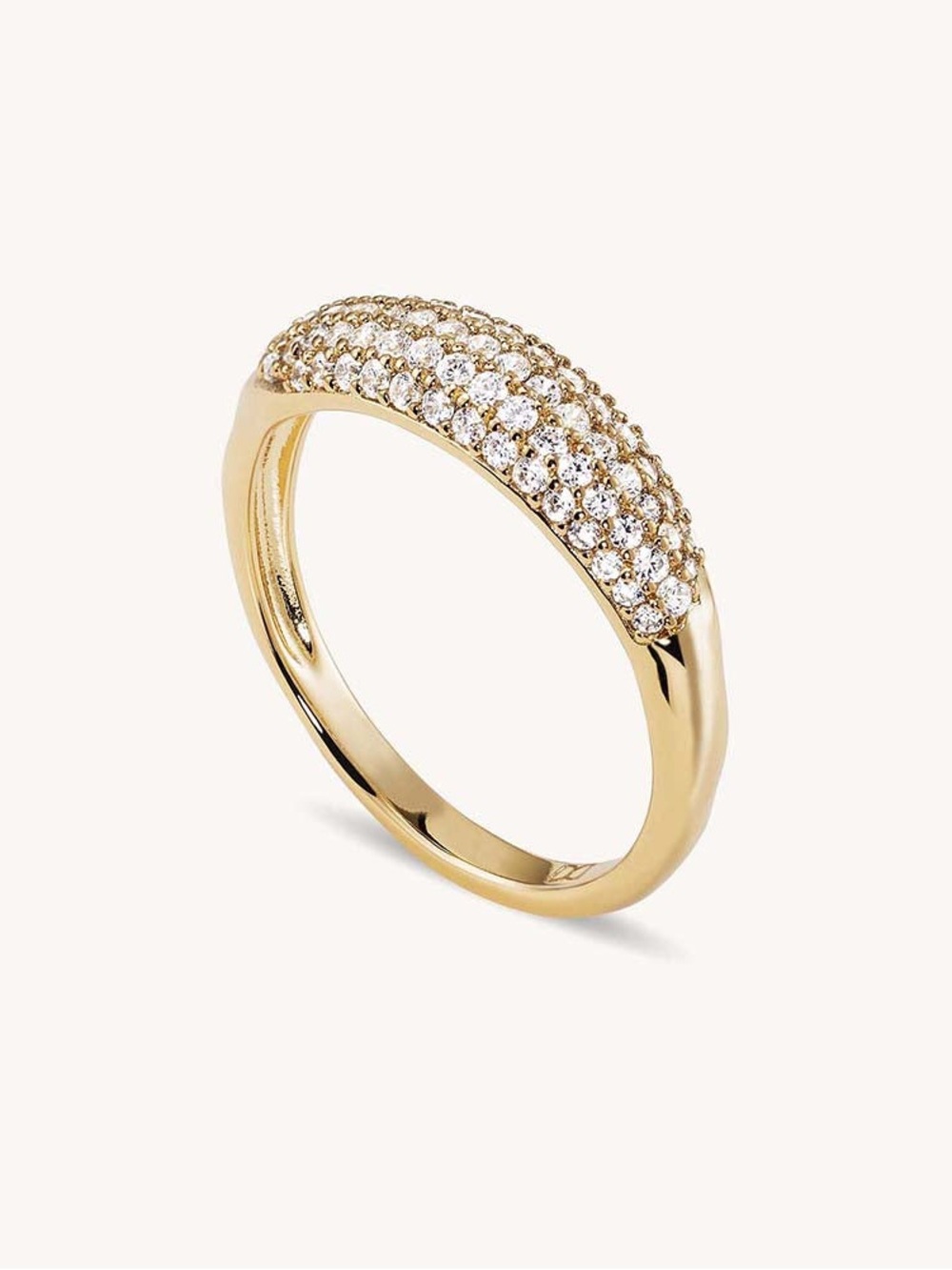 Dean Davidson Pavé Cubic Zirconia Dome Ring In Gold NEW Size 6
